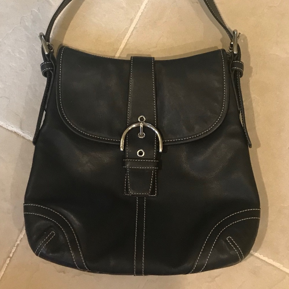 Coach black very soft leather